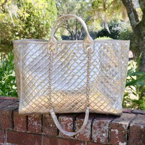 Caroline Hill Meliss Tote Bag-Champagne Pop
